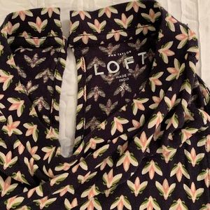 LOFT Floral Women's Top - Black